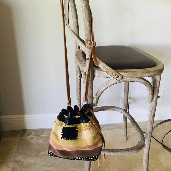 Violeta Suede & Leather Bucket Crossbody bag - Picture 7 of 7